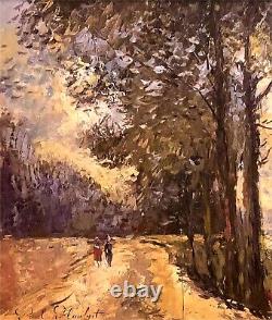 Paul Flaubert (1928-1994) Landscape with Trees oil on panel signed