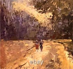 Paul Flaubert (1928-1994) Landscape with Trees oil on panel signed