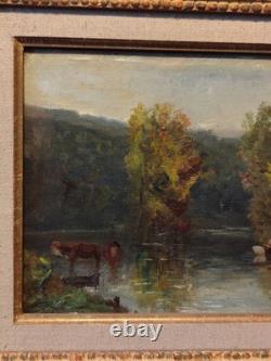 Paul Huet (1803-1869) Oil on canvas Underbrush with a pond