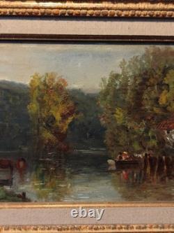 Paul Huet (1803-1869) Oil on canvas Underbrush with a pond