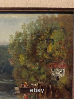 Paul Huet (1803-1869) Oil on canvas Underbrush with a pond