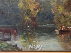 Paul Huet (1803-1869) Oil on canvas Underbrush with a pond