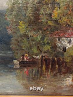 Paul Huet (1803-1869) Oil on canvas Underbrush with a pond