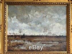 Paul Mathieu Ecole Belge 1900 Beautiful Table Hsp Landscape Painting Landscape