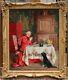 Paul Schaan (1857-1924). Cardinal Tasting Meal, Champagne. Religious. Dog