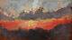 Paul Sieffert Landscape Painting Sun Setting Dusk Study Clouds Oil Art