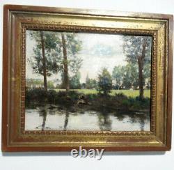 Paysage Impressionniste Circa 1930 Oil Signed Georges Frédéric Morvan 1885 1968