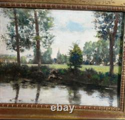 Paysage Impressionniste Circa 1930 Oil Signed Georges Frédéric Morvan 1885 1968