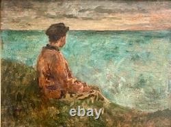 Pierre Célestin Billet 1836 1922 Young Sailor Scanning the Ocean