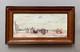 Pierre Davain-lesage, Lively Beach Scene, Antique Signed Painting, Oil On Panel
