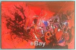 Pierre Fulcrand (1914-2000) Rare Hst Oil 1960 Abstract Lyrical Georges Mathieu