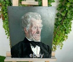 Portrait Dhomme Oil On Wood Panel Signed And Dated/ Theodore River
