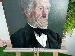 Portrait Dhomme Oil On Wood Panel Signed And Dated/ Theodore River