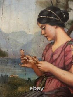 Portrait Hsb Circa 1920-1930 After A Painting Of Jw Godward Neo Antique