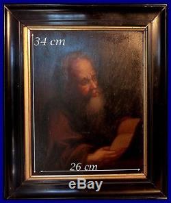Portrait Of An Apostle Oil On Wood Late 18th Century Dutch School Frame