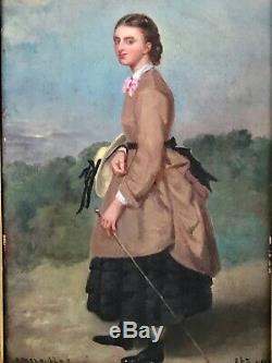 Portrait Of An Elegant Whip, Oil On Panel 1853