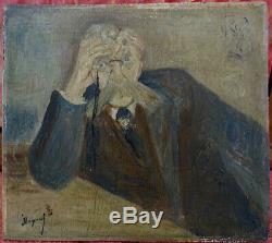 Portrait Of Emile Verhaeren, 1910, Famous Belgian Poet, Signature To Decipher