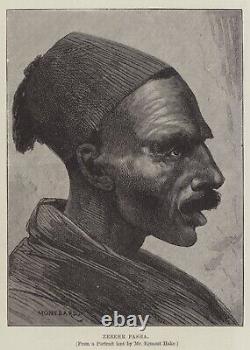 Portrait of Zubeir Pasha (1830-1913), Governor of Sudan, oil on wood 1888