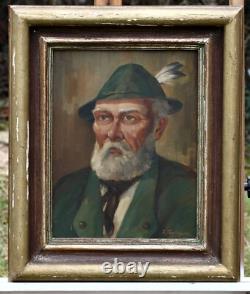Portrait of a Man by Josef Tippkemper (1892-) Oil on Wood, Munich