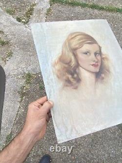 Portrait of a Young Woman & Painting & 1943 & 1940s & Oil on Wood Panel