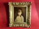 Portrait Of A Little Girl Signed And Dated 1884, Very Beautiful Gilded Wooden Frame