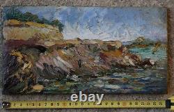 Powerful Impressionist 1900. Seaside Landscape In The South. Signed