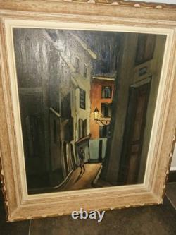 Provençal Painter Joseph Béraud oil on panel Rue Saboly Avignon signed