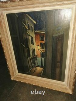 Provençal Painter Joseph Béraud oil on panel Rue Saboly Avignon signed