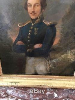 Prussian Empire Officer Portrait A. Cramer Early 19th Oil On Wood