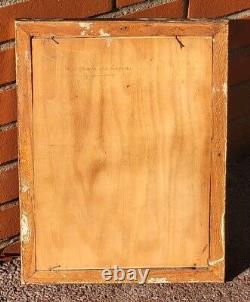 RENÉ GILLES. Church of Grenade, Haute-Garonne Oil painting on wooden panel