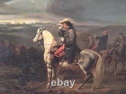 RIOL After Beauce Cavalry Officers Oil Painting on Wood Panel