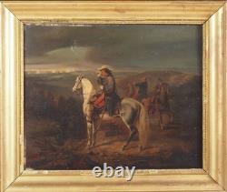 RIOL After Beauce Cavalry Officers Oil Painting on Wood Panel