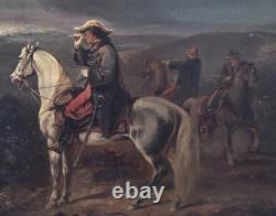 RIOL After Beauce Cavalry Officers Oil Painting on Wood Panel