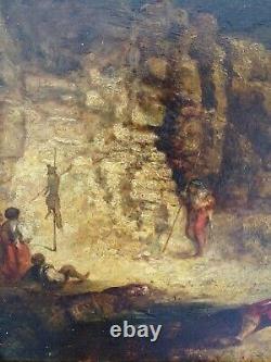 ROMANTIC/ORIENTALIST PAINTING 19th CENTURY - SHOOTING TRAINING - ADRIEN GUIGNET