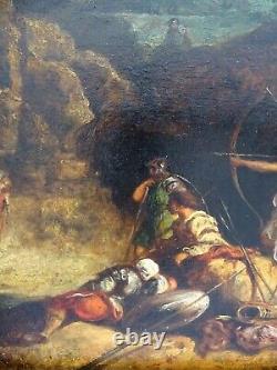 ROMANTIC/ORIENTALIST PAINTING 19th CENTURY - SHOOTING TRAINING - ADRIEN GUIGNET