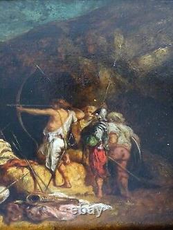 ROMANTIC/ORIENTALIST PAINTING 19th CENTURY - SHOOTING TRAINING - ADRIEN GUIGNET
