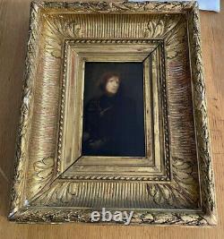 Rare Charles Sprague Pearce Sarah Bernhardt Signed Painting Oil On Panel