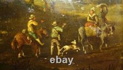 Rare Miniature Painting Landscape 1835 English Painter Xixth Oil On Panel