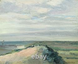 Rare Oil Painting Ile De Ré By Armand Jacques Roullet 1903-95 Marine Landscape