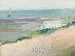 Rare Oil Painting Ile De Ré By Armand Jacques Roullet 1903-95 Marine Landscape