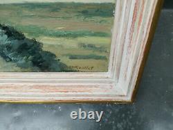 Rare Oil Painting Ile De Ré By Armand Jacques Roullet 1903-95 Marine Landscape