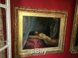 Rare Painting Orientalist Nineteenth Oil On Canvas With Its Gilt Wood Frame