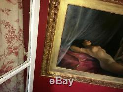 Rare Painting Orientalist Nineteenth Oil On Canvas With Its Gilt Wood Frame