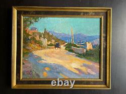 Rare Painting Signed Provence Painting Landscape Fauve Chocarne Moreau At The Beginning Of Xxème