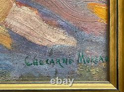 Rare Painting Signed Provence Painting Landscape Fauve Chocarne Moreau At The Beginning Of Xxème