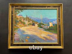 Rare Painting Signed Provence Painting Landscape Fauve Chocarne Moreau At The Beginning Of Xxème