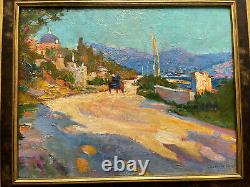 Rare Painting Signed Provence Painting Landscape Fauve Chocarne Moreau At The Beginning Of Xxème