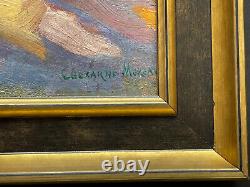 Rare Painting Signed Provence Painting Landscape Fauve Chocarne Moreau At The Beginning Of Xxème