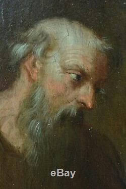 Raretableau Old Portrait Religious Flemish Pieter Snyers Saint Memento Mori