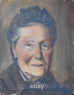 Raymond Lheureux (1890-1965) (01) Oil On Wood Portrait Of Mrs Lheureux